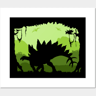 Stegosaurus Sunset Posters and Art